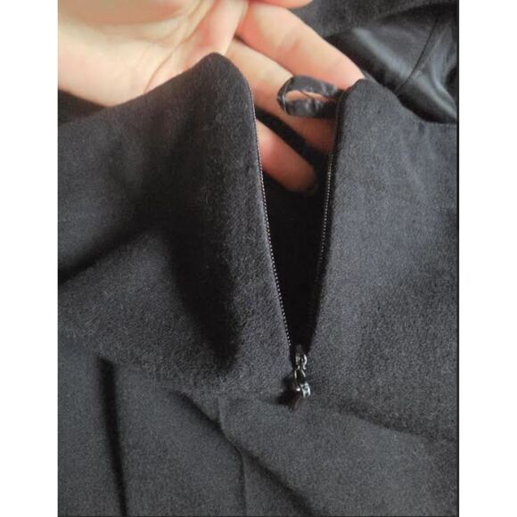 VTG Talbots Dress Pants Wool Black Flat Front Career Suit Trouser Y2K 12 Petite - Picture 3 of 9